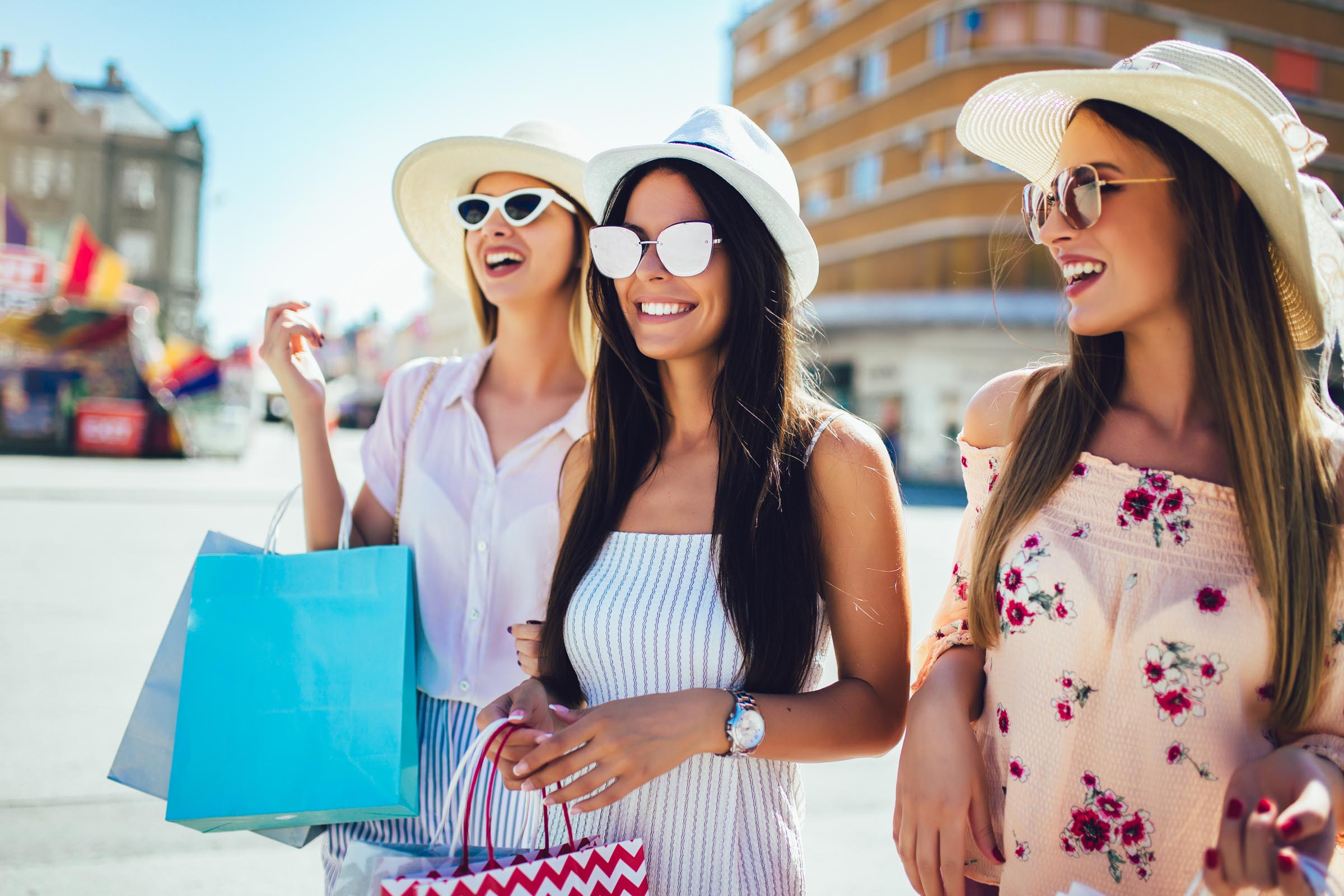 Girls shopping